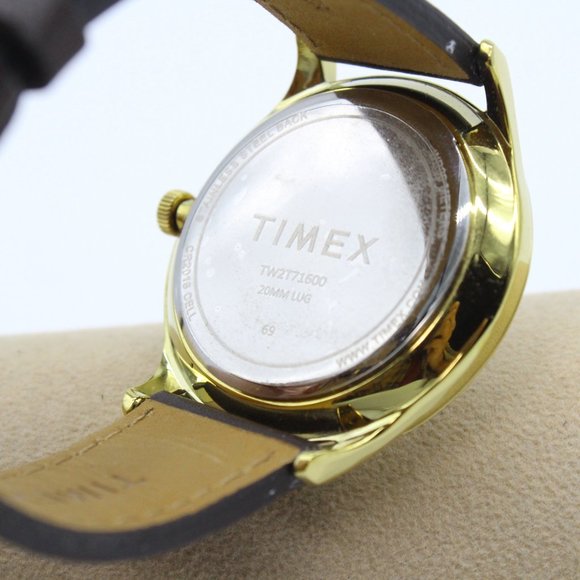 Timex Indiglo Easy Reader TW2T71600 Black Leather Men's Classic Watch White Dial - Picture 6 of 6